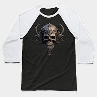 Skull with horns Baseball T-Shirt